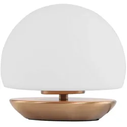 Nachttischleuchte Tischlampe Beistellleuchte LED Touch dimmbar Glas weiß bronze