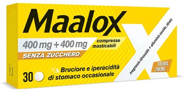OPELLA HEALTHCARE ITALY Srl Maalox, 400 mg+400 mg, 30 Compresse Masticabili