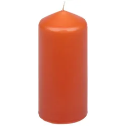 Stumpenkerze 13 cm Wachs Orange