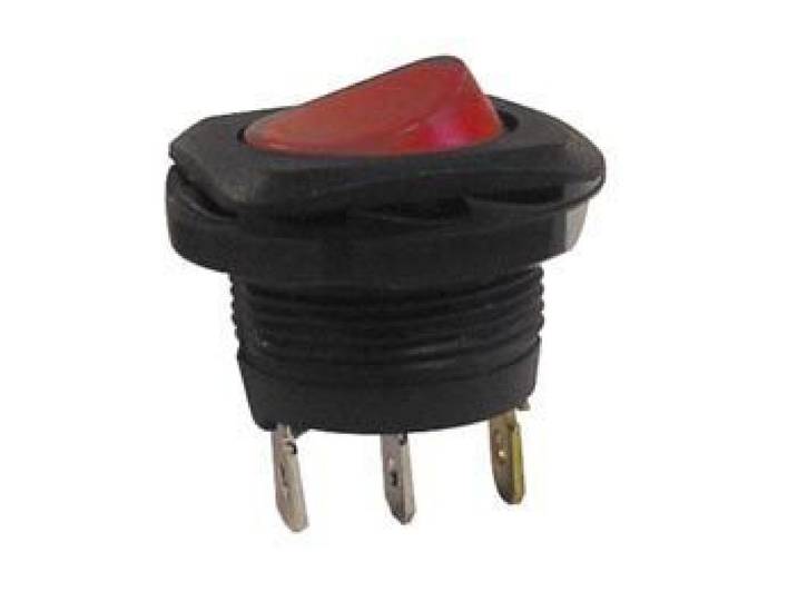 VERMOGEN ROCKERSCHAKELAAR 5A-250V SPST ON-OFF - ROOD NEONLAMPJE