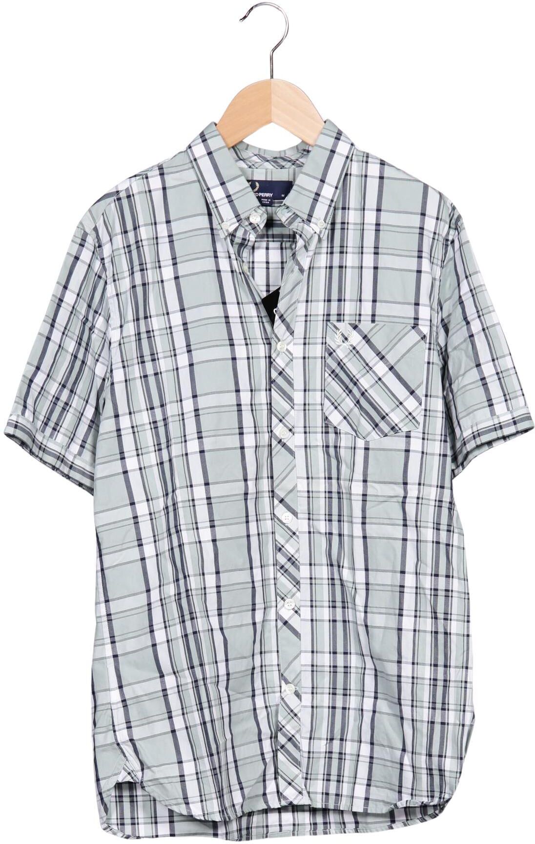 Fred Perry Herren Hemd, Mehrfarbig, Gr. M, Baumwolle - Second Hand