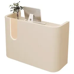 Geschäft kleine Trese Empfangstisch Kasse Laden Theke Empfangstheke Beige 120x60cm