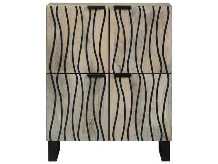 Buffet bas - JILI - Blanc Meubles et étagères de rangement pour médias - Blanc et Noir FR101