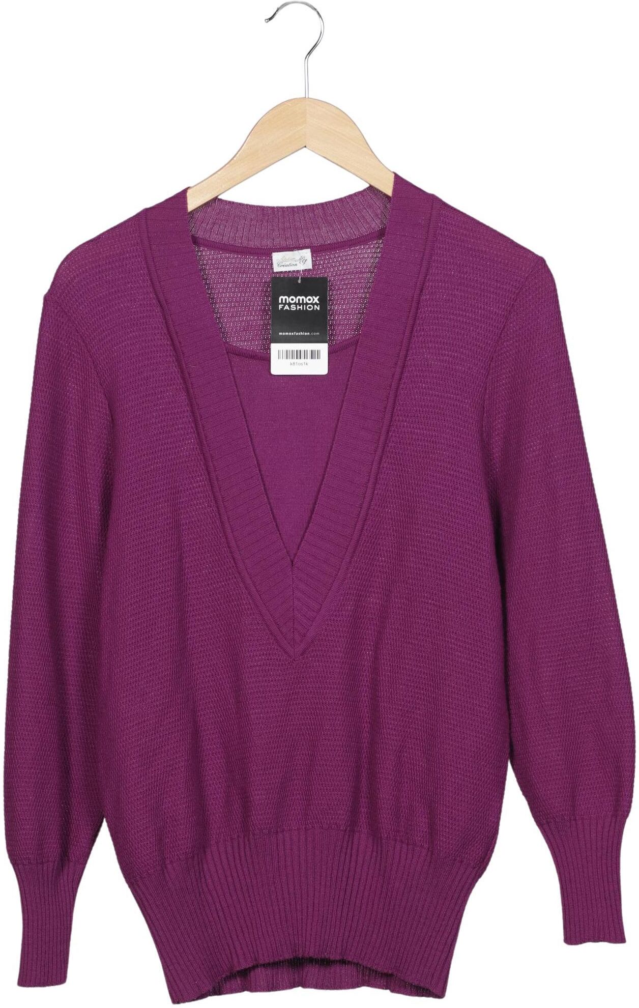 Atelier Goldner Schnitt Damen Pullover, Lila, Gr. M, kein / Etikett - Second Hand