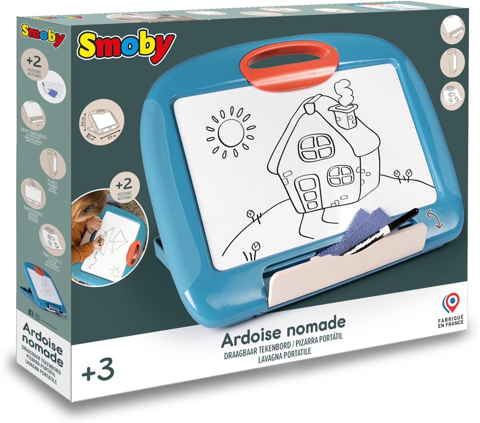 Tafel SMOBY "Tafel", Kinder, blau, Kunststoff, Tafeln Tafel blau Einheitsgröße