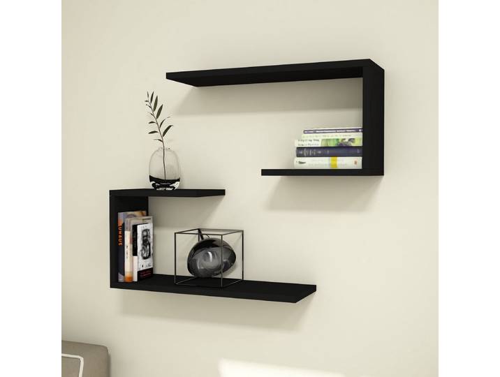 Wandplank Årslev set van 2 zwart