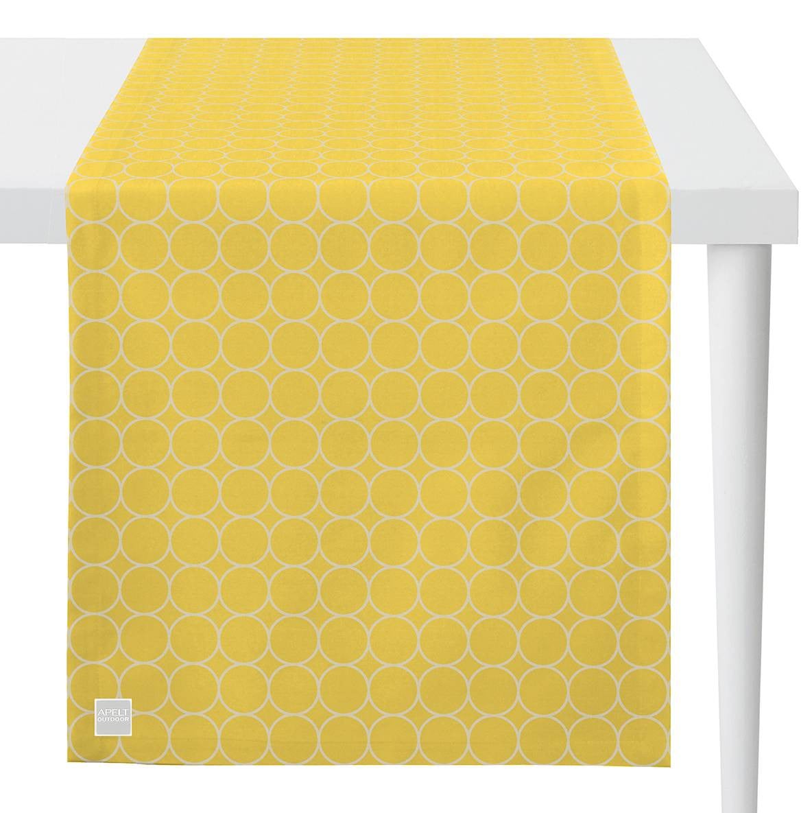 home24 Tafelloper 3973 Geel met Grafisch Patroon B: 46 cm, L: 135 cm