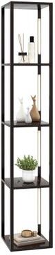 Costway 64 Inches Floor Lamp with 3-Level Dimmable LED Bulbs and Rotatable LED Poles-Walnut
