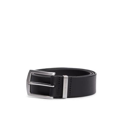 Ledergürtel TOMMY HILFIGER "DENTON 3.5 CORP", Herren, Gr. 85, schwarz, Leder, Gürtel Ledergürtel