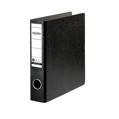 Falken 11285889 Ordner A5 hoch Hartpappe, Rücken 80mm - Schwarz