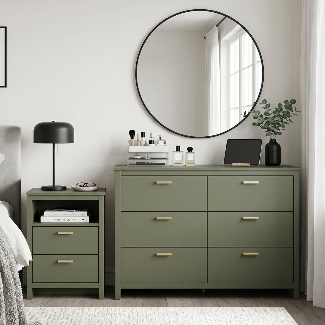 Gracie Oaks Connie Serenity Storage Set Kale Green