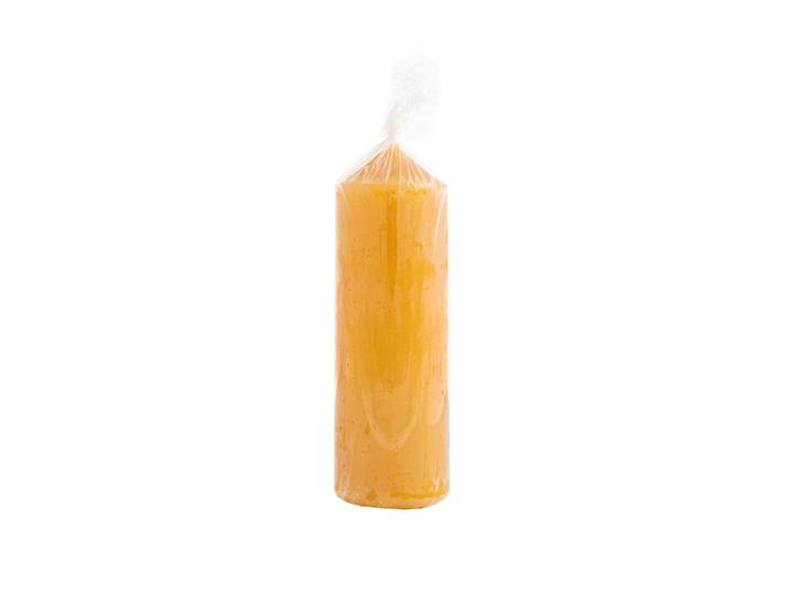 Stumpenkerze HERZOG KERZEN AG Zylinderkerze aus Bienenwachs 4 x 12 cm , gelb, H:12cm Ø:4cm, Kerzen, Stumpenkerze, Aus natürlichem Wachs, Herstellungsort CH