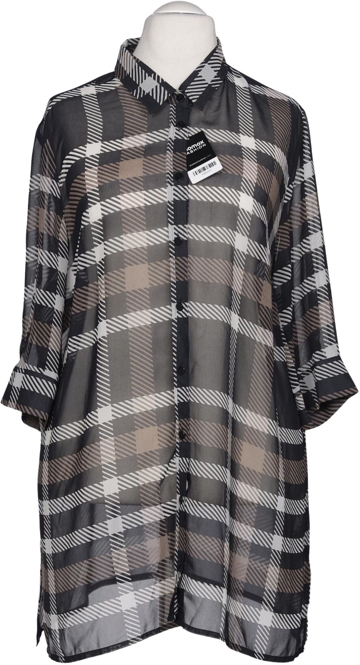 Ulla Popken Damen Bluse, Mehrfarbig, Gr. 4Xl, Synthetik - Second Hand