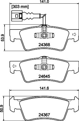 Don Bremsbelagsatz, Scheibenbremse Pcp1681 Für Audi