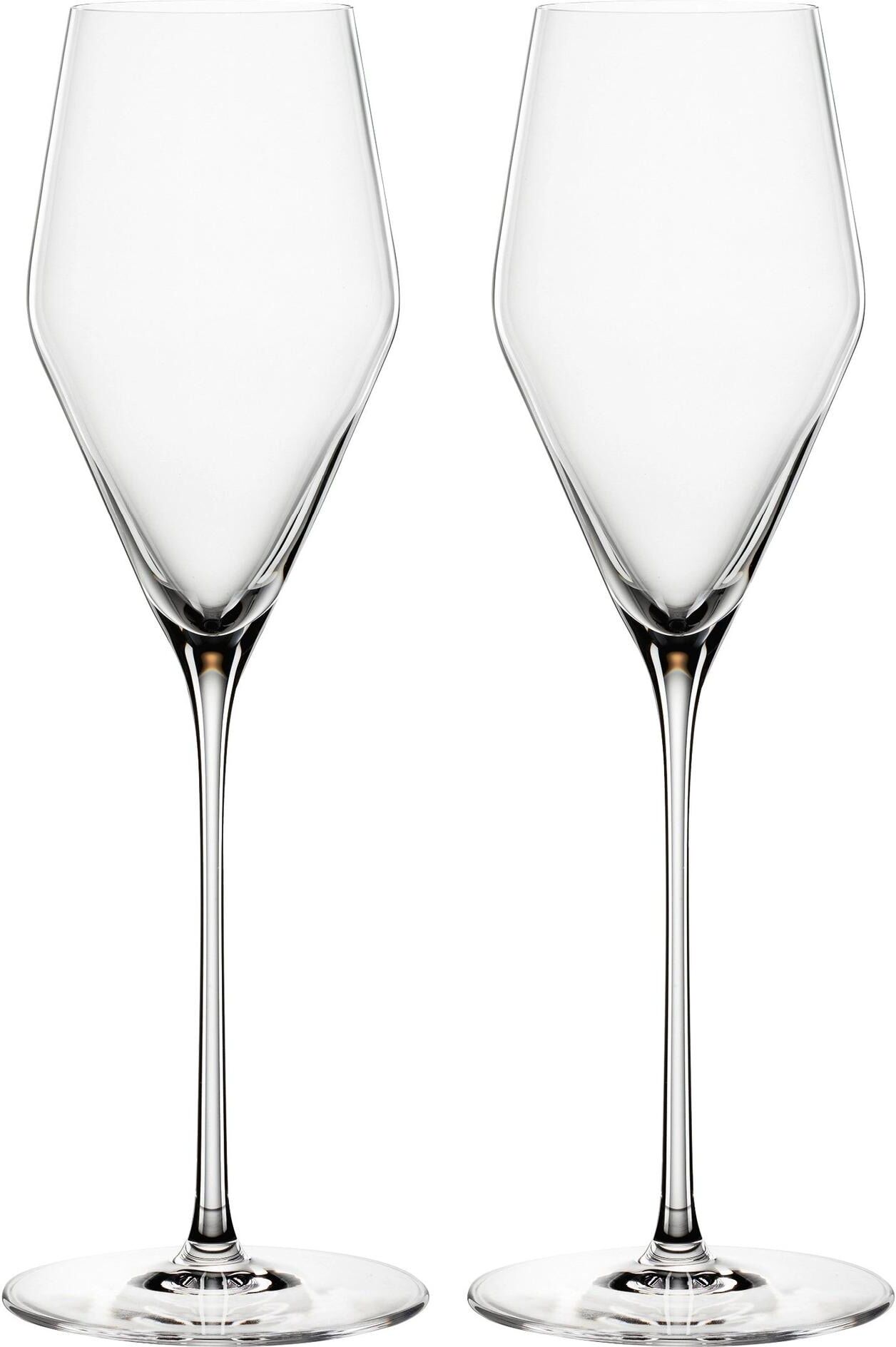 Champagnerglas EULENSPIEGEL "Spiegelau Champagnerglas Definition 250 ml, 2 Stück, Transparent", transparent, B:8cm H:24,2cm Ø:7,8cm, Kristallglas, Trinkgefässe, Champagnerglas, Brillianz transparent Ø 7,8cm x 24,2cm