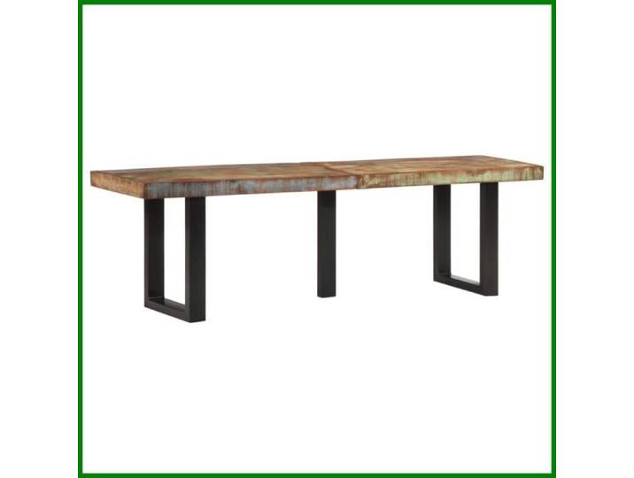 Banc - VGEBY - 160 cm - Bois de récupération massif - Acier - Style industriel