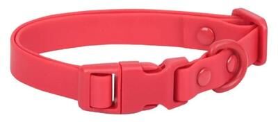 Inspired Finds Waterproof Adjustable Elastic Pet Collar With Safety Buckle For Dogs & Cats red m