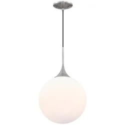 Westinghouse LED Pendelleuchte Moretti Nickel / Opalmilchglas