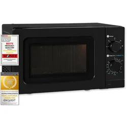 Exquisit Mikrowelle WP 700 J17-3 sw | Unterbau | 700 W | Drehteller 25,5cm | Schwarz