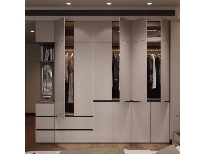Armoire sur pied élégante pour appartement, cloison esthétique, placards de chambre à coucher de styliste minimaliste, accessoires pour la maison