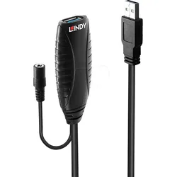 LINDY 43156 - Aktives USB 5 Gb/s-Kabel, A-Stecker > Buchse, 10 m