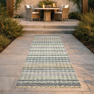Addison Rugs Machine Washable Indoor/ Outdoor Stripe Lea Chantille Rug