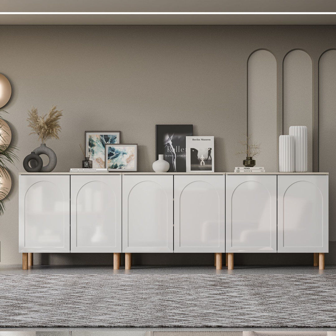 Hashtag Home Bohem Sideboard White/Traverten Set of Three