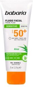 Babaria Solar Fluido Facial Pele Sensível SPF50+ 75 ml