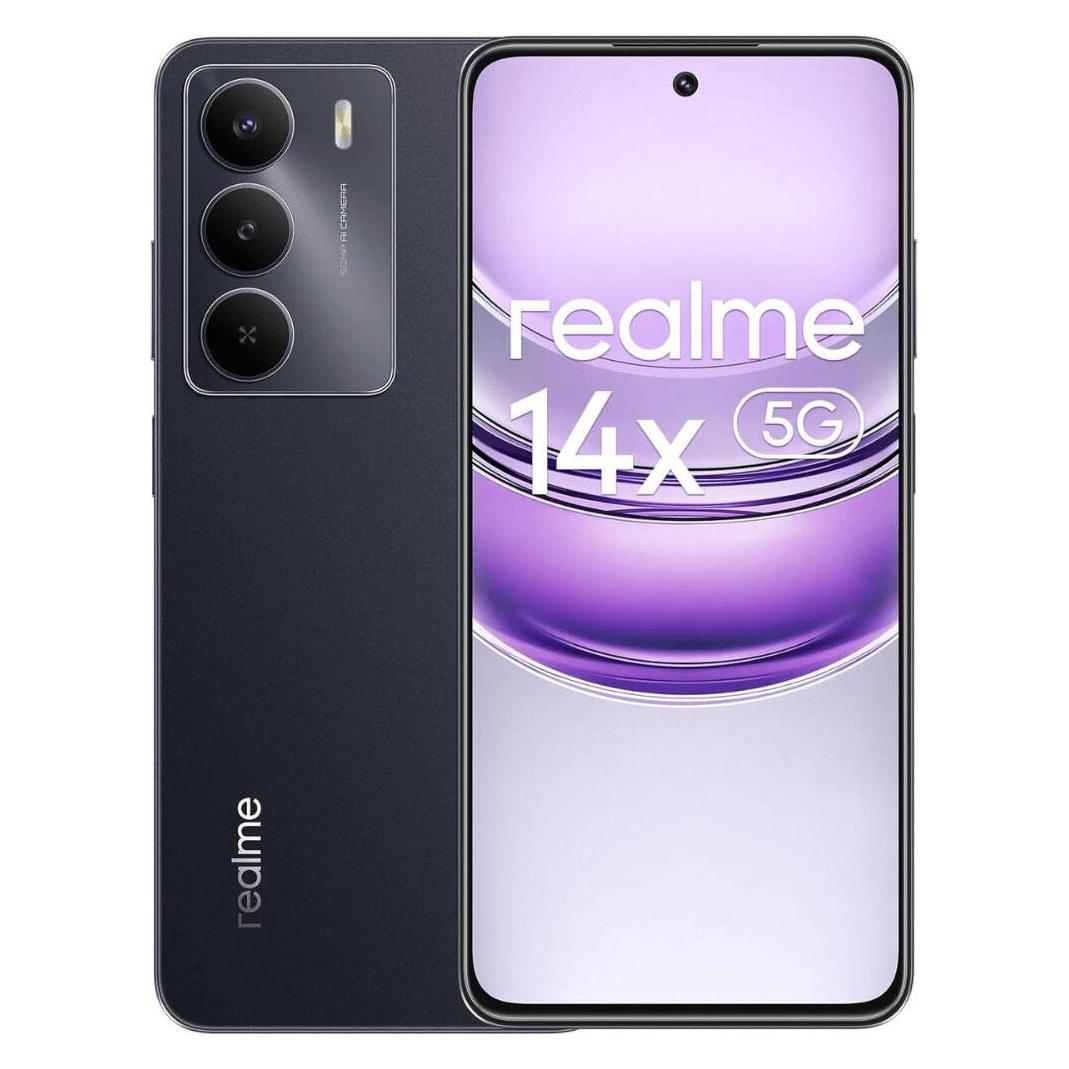 realme 14x (128 GB, Carbon Black, 6.67", Hybrid Dual SIM, 5G) (REALME_14X_128GB_BLACK)
