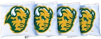 Skip's Garage North Dakota State White Cornhole Bags