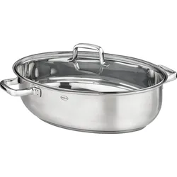 RÖSLE Bräter Moments mit Glasdeckel - silber
