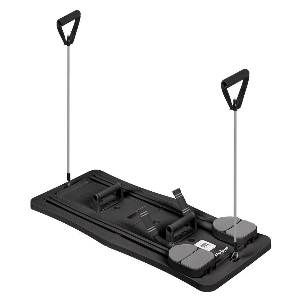 Rebel Domowy zestaw do pilates, wielofunkcyjny przyrząd do ćwiczeń fitness 9 w 1, kolor czarny (RBA-3069-BK)