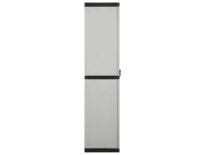 Meuble Rangement - HAOSHOP - Armoire de rangement de jardin 3 étagères Gris/noir 68x40x168cm&01_30706
