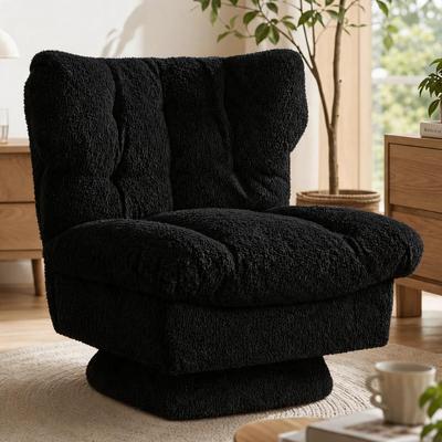 Garvee Swivel Accent Chair, 360° Rotating Armchair with Plush Cushion