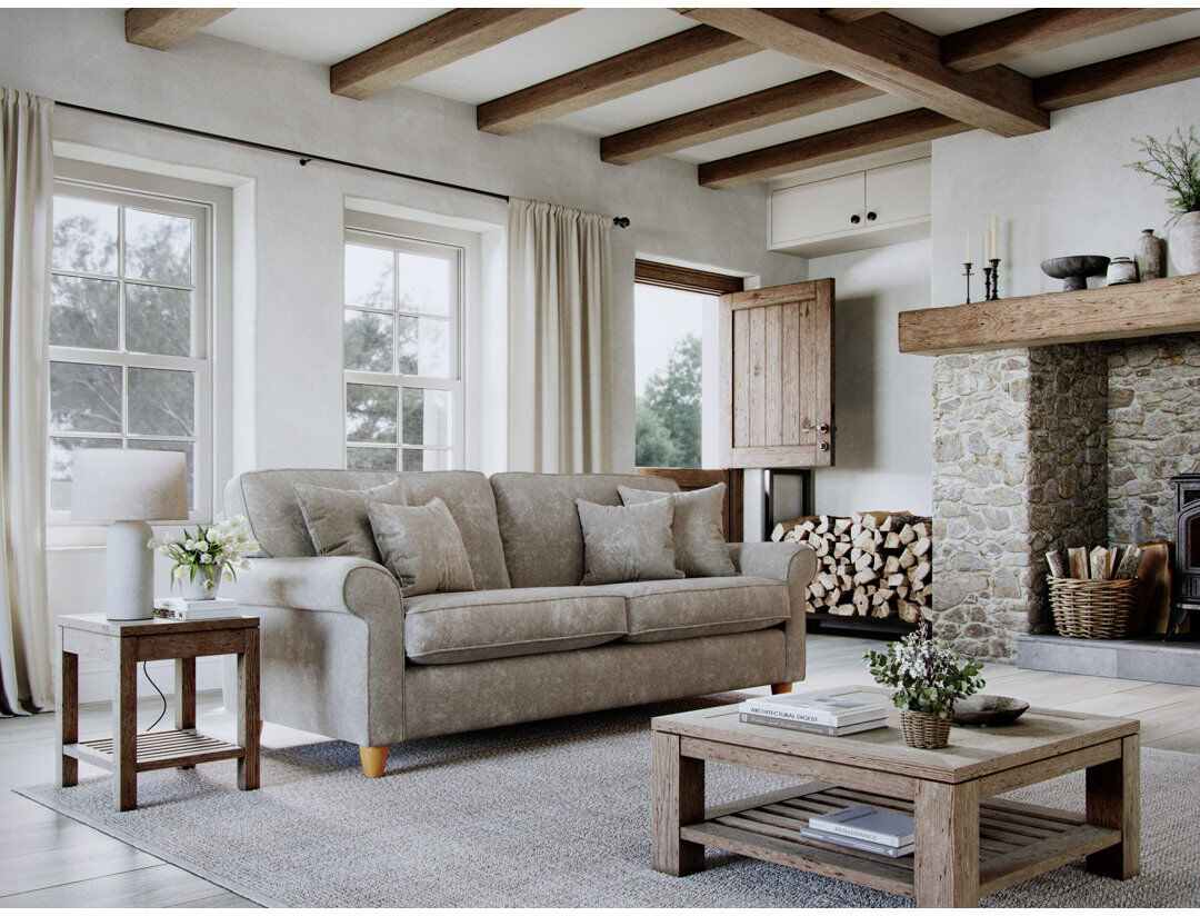 Lark Manor Clarkfield Sofa Beige 4