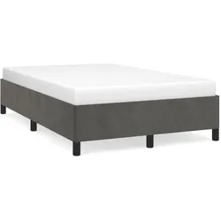 vidaXL Bettgestell ohne Matratze Dunkelgrau 120x200 cm Samt