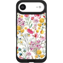 Nivocase Handyhülle für Apple iPhone Air Hülle NIVOpure Case Schwarz Blumen Frühling Muster (Apple iPhone Air), Smartphone Hülle, Schwarz
