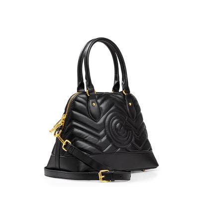 Handtasche "JACKIE", Damen, Gr. B/H/T: 29cm x 20,5cm x 13cm, schwarz, Lederimitat, GABRIELLA G BY GABRIELLA GUCCI, Taschen Handtasche, Damen Umhängetasche, Handtasche, Tragetasche mit Logoprägung