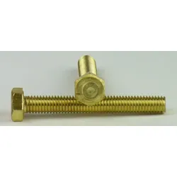 DIN 933 Messing M 12x50 - Sechskantschrauben mit Gewinde bis Kopf