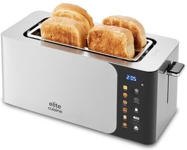 Elite Cuisine ECT5529 Smarttoast 4-Slice Long Slot Toaster