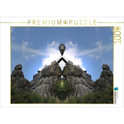 CALVENDO Puzzle Anderswelt - Externsteine | 1000 Teile Lege-Größe 64x48cm Foto-Puzzle für glückliche Stunden