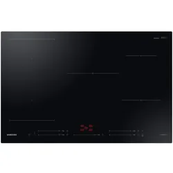 Samsung 80 cm Induktions-Kochfeld, 5 Kochzonen, Rahmenlos, WiFi Steuerung, Flex Zone, Sensortasten mit Slider und direkter Bedienung, Schwarzes Glas, NZ85C5047FK/U1