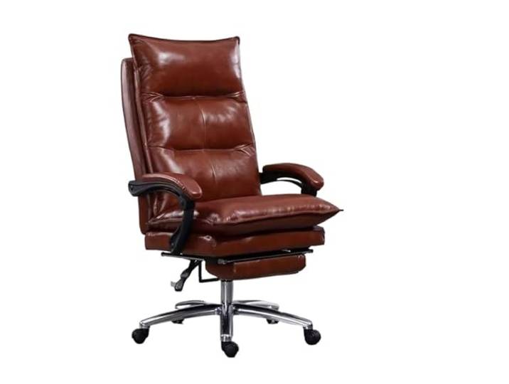 Ygt9mS6vz Stuhl mit hoher Rückenlehne Drehbarer, rollender Chefbürostuhl mit hoher Rückenlehne(Orange)
