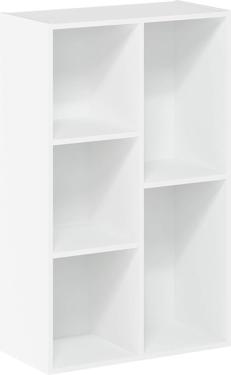 Omkeerbare 5-Cube Open Plank Boekenkast - Wit