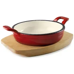 LACOR emaillierte runde Kasserolle MAGMA RED Gusseisen 12 cm 200 ml 25851