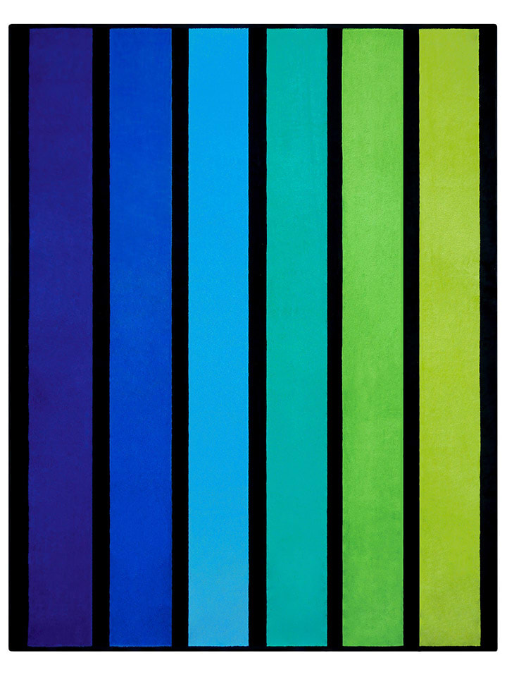 Le Comptoir de la Plage Strandtuch ''Happy'' in Blau/ Grün - (L)180 x (B)140 cm - onesize