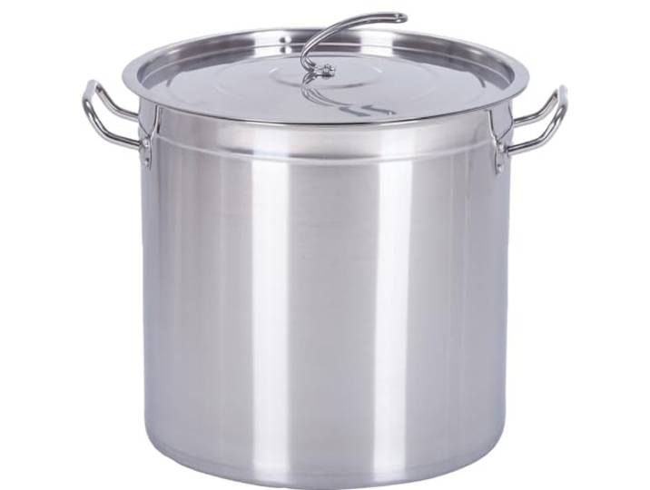 HOOZ Gastronomie Kochtopf Suppentopf - 15 bis 270 Liter Edelstahl Kochtöpfe - ideal geeignet für alle Herdarten & große Küchen - Gastro Topfset (70L)