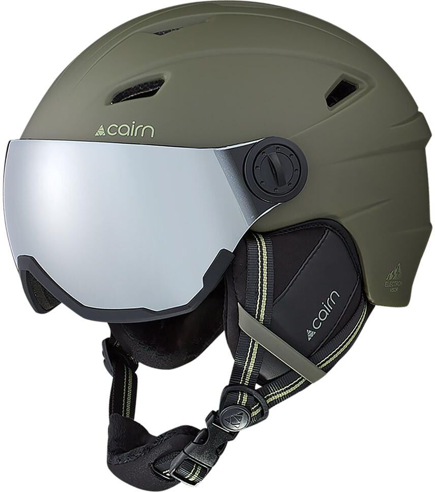 Cairn  - Electron Visor Mat Khaki - S - Casque de ski avec visière