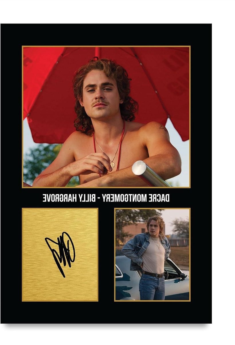 Gesigneerde Foto TV Poster A4 Formaat Zwart