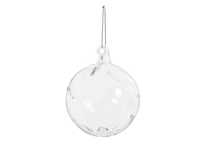 Weihnachtskugel aus Glas, transparent